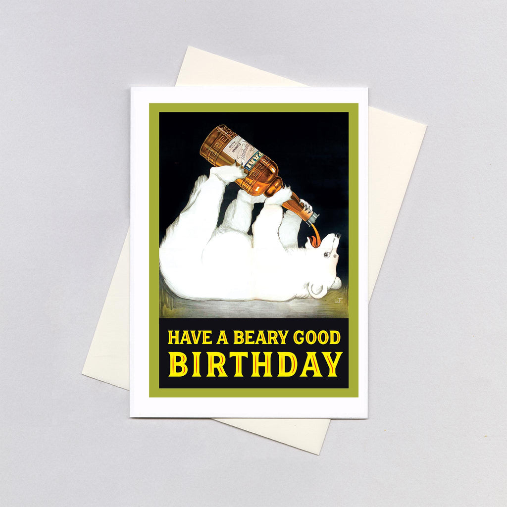 Bear with a Bottle - Birthday Greeting Card