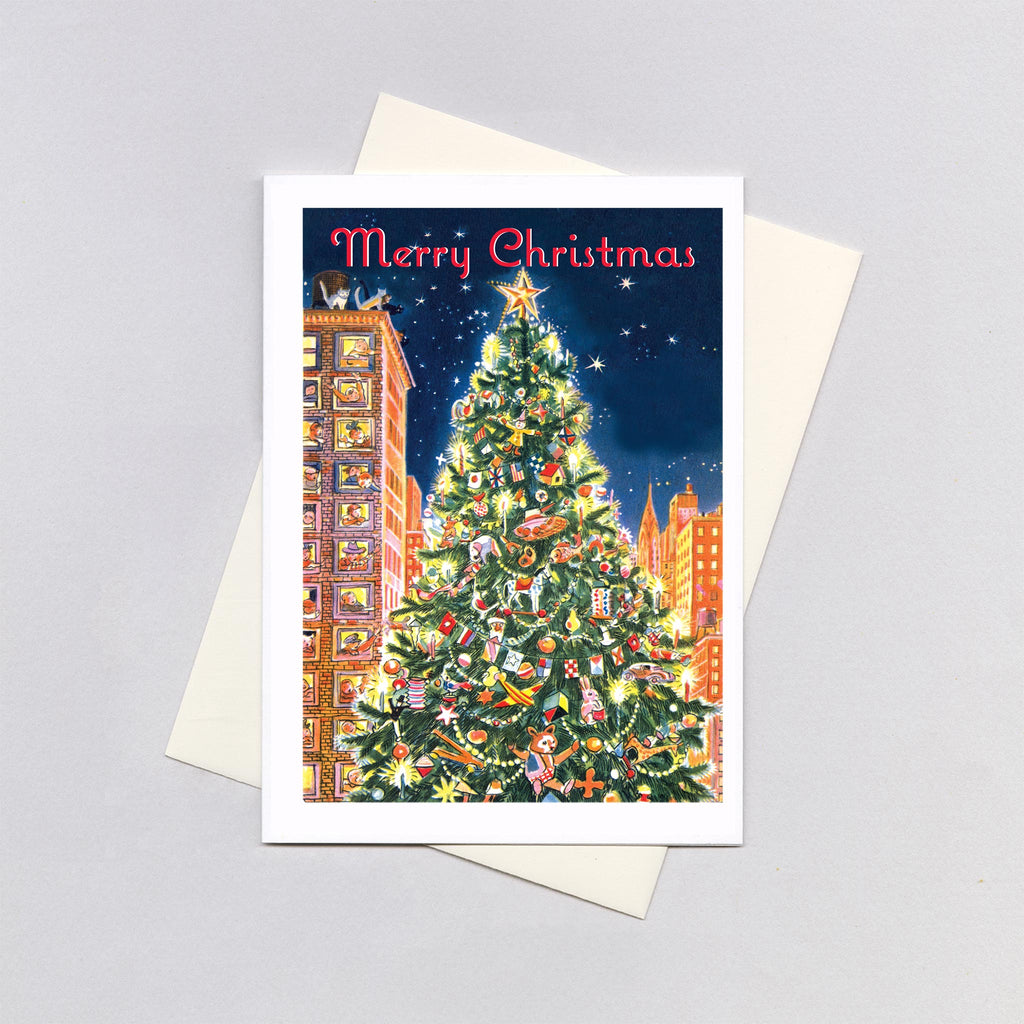 City Christmas Tree - Christmas Greeting Card