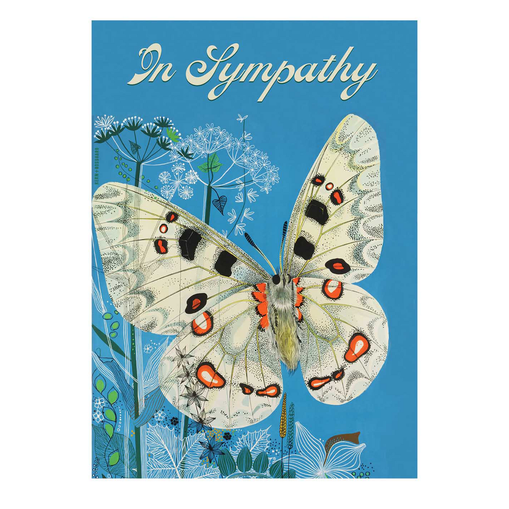 White Butterfly - Sympathy Greeting Card