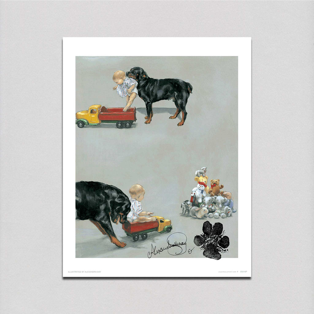 Carl & Toy Wagon - Good Dog, Carl Art Print (Signed)