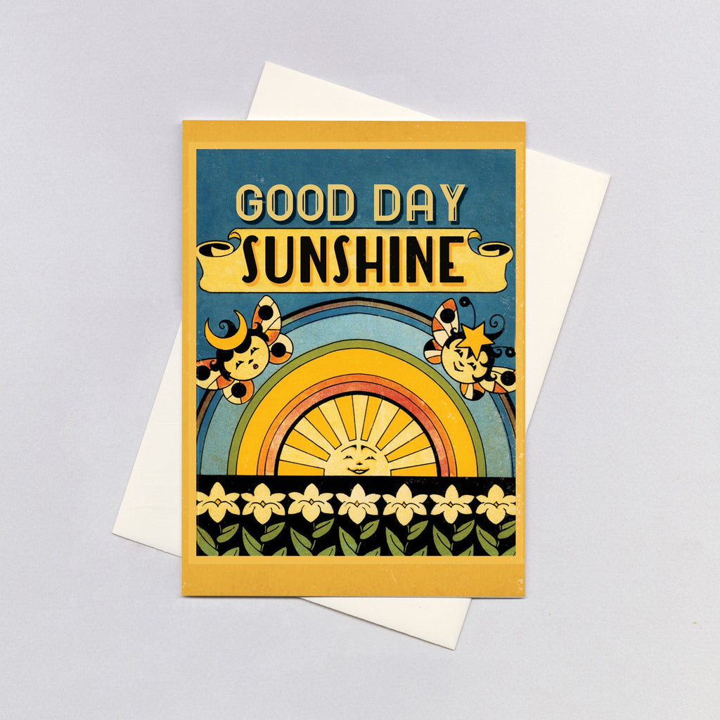 Smiling Sun, Moon and Stars - Encouragement Greeting Card