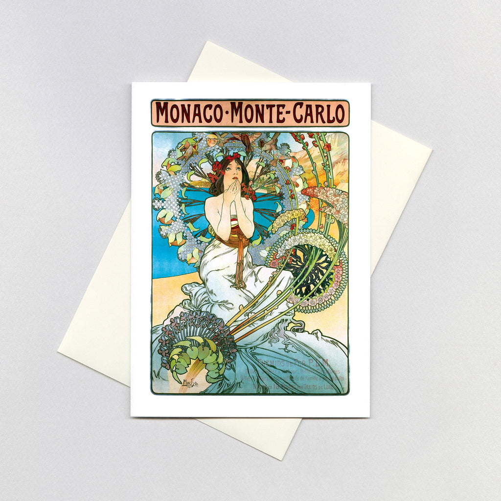 Monaco Monte Carlo - Alphonse Mucha Greeting Card