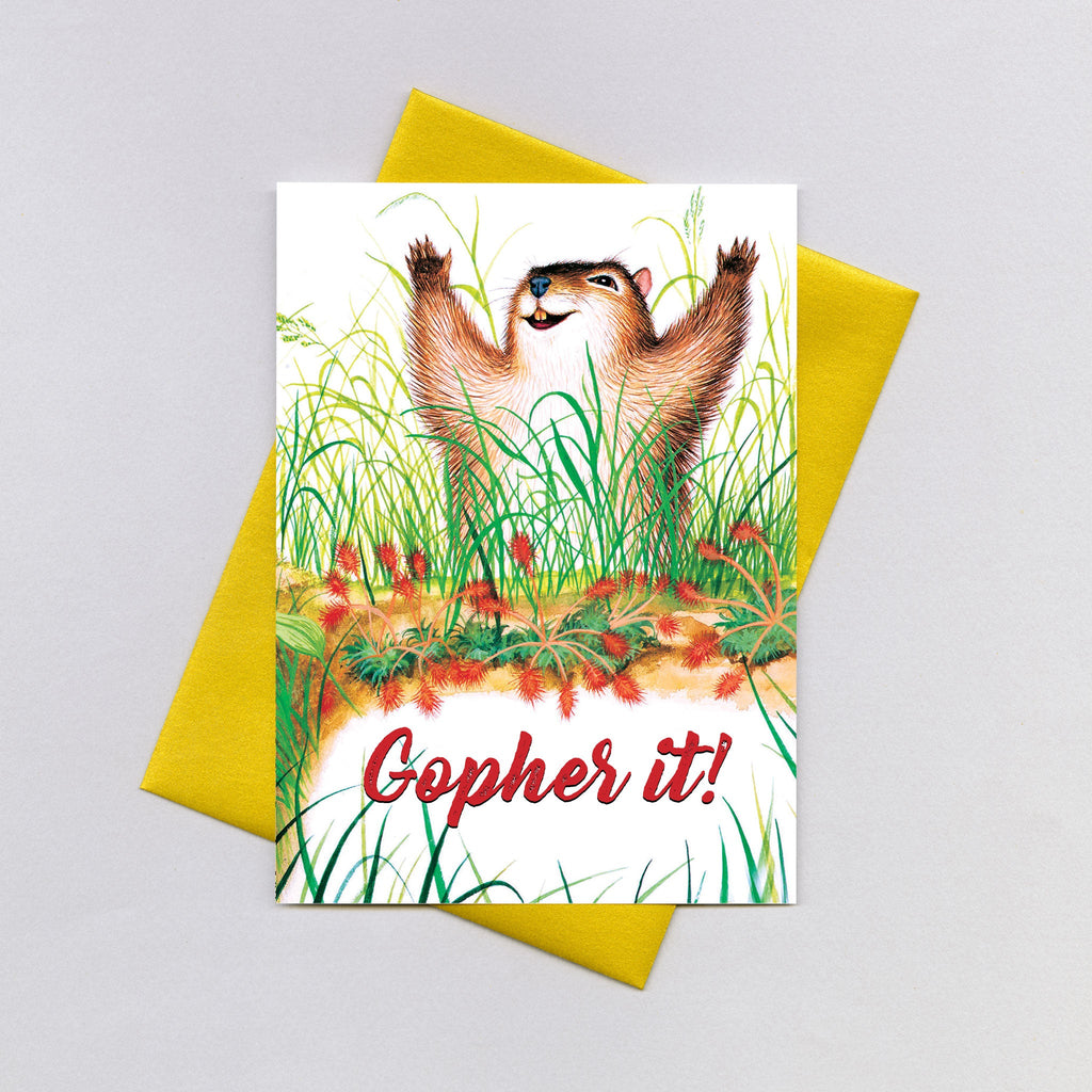 Happy Gopher - Birthday Greeting Card