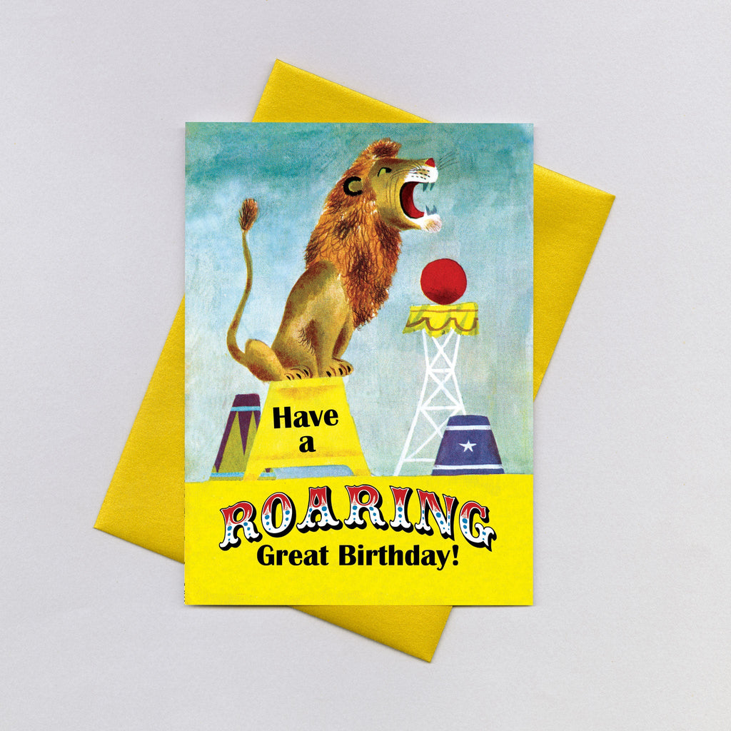 Lion Roaring - Birthday Greeting Card