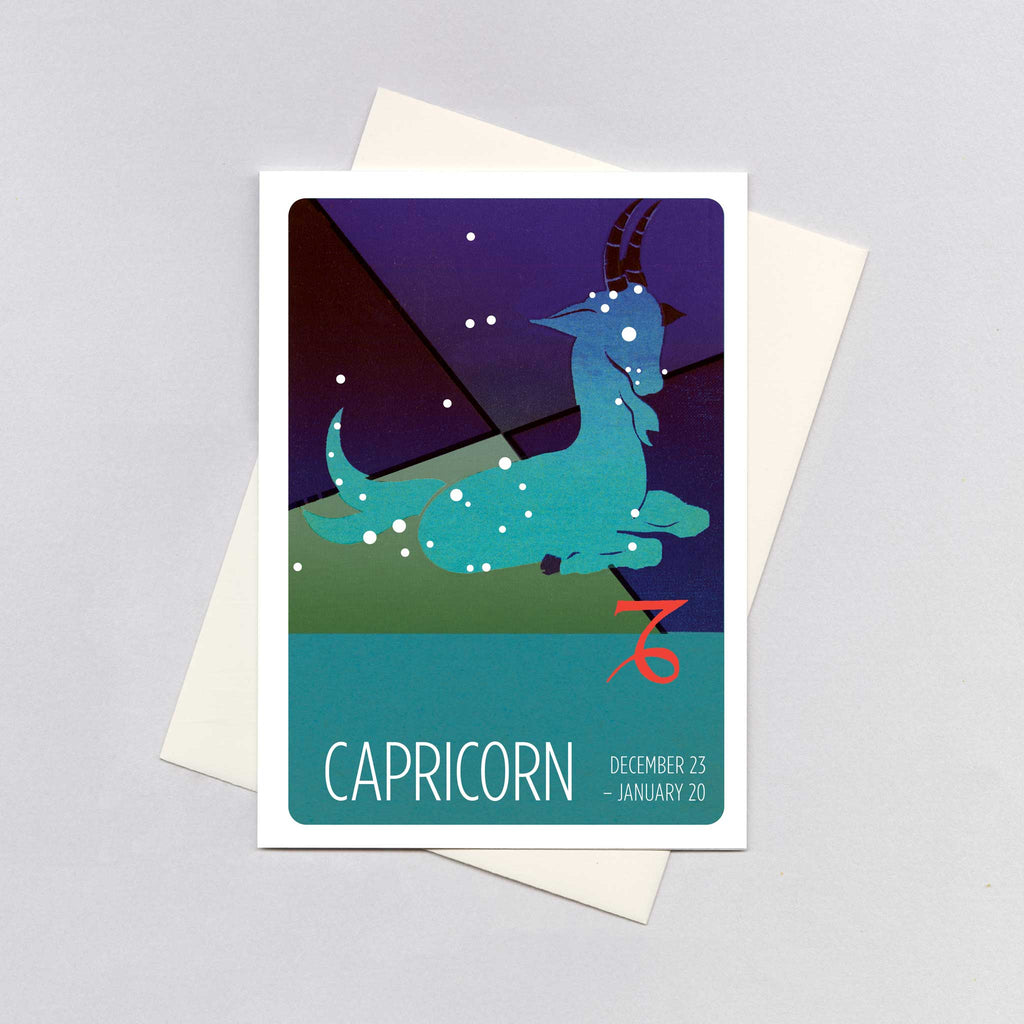 Capricorn - Vintage Zodiac Greeting Card
