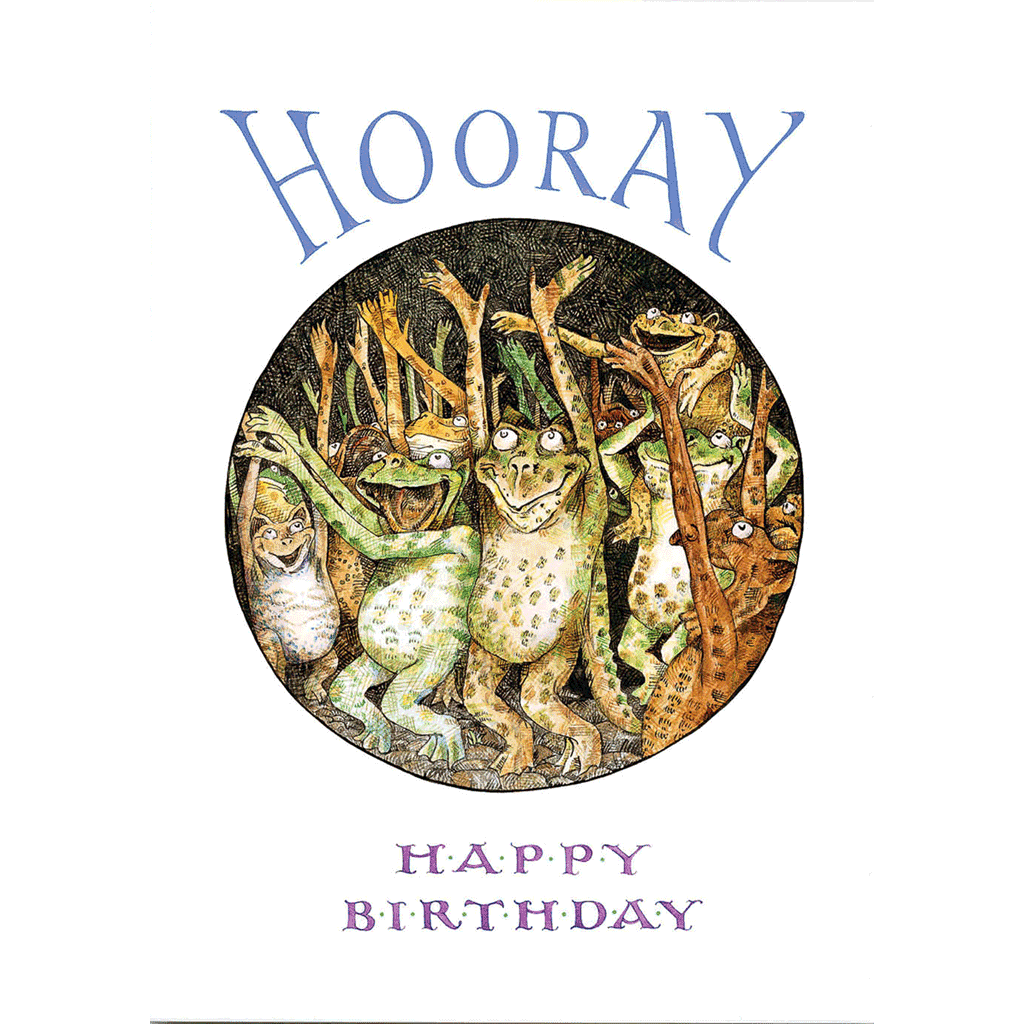 Cheering Frogs Greeting - Birthday Greeting Card