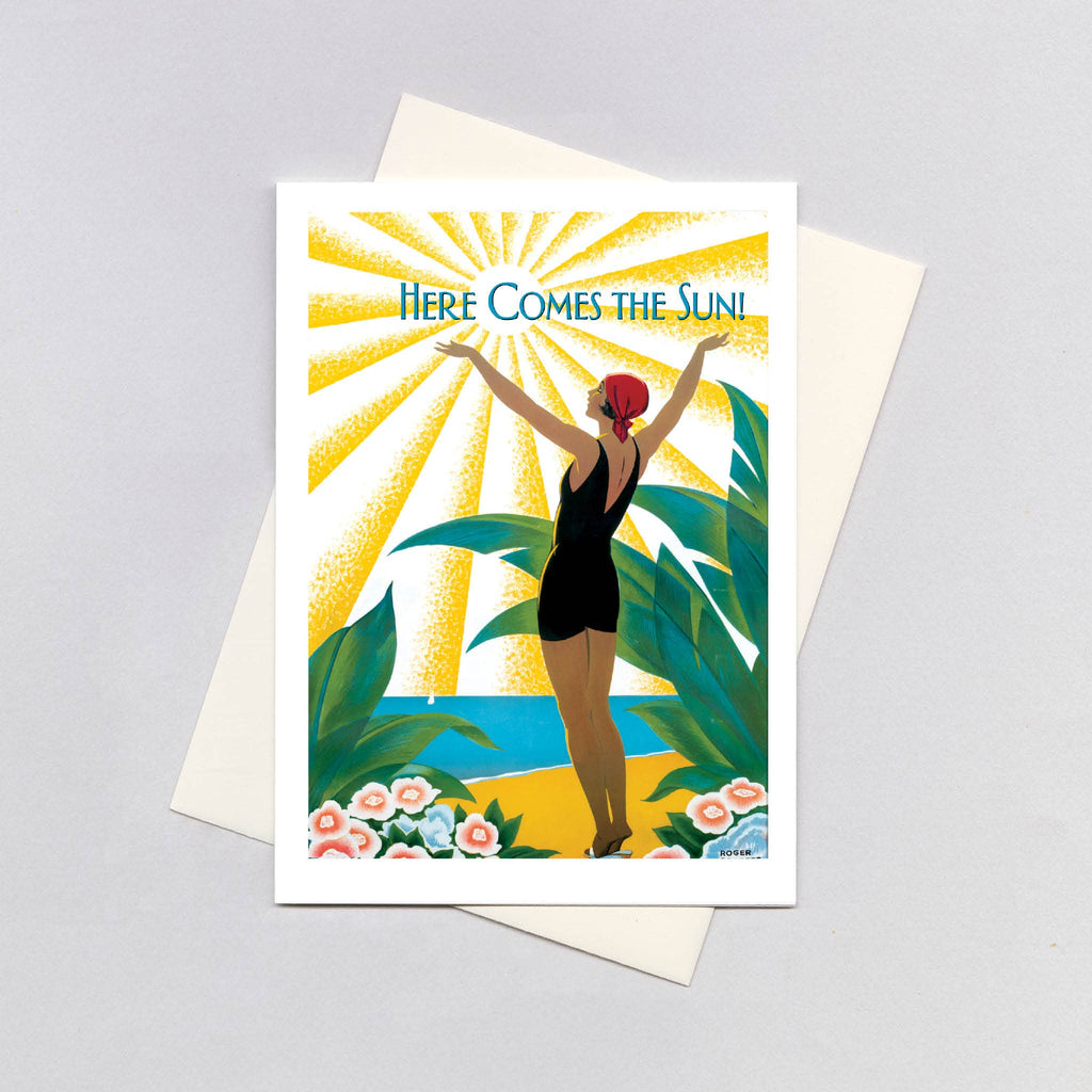 Lady Reaching for the Sun - Encouragement Greeting Cards