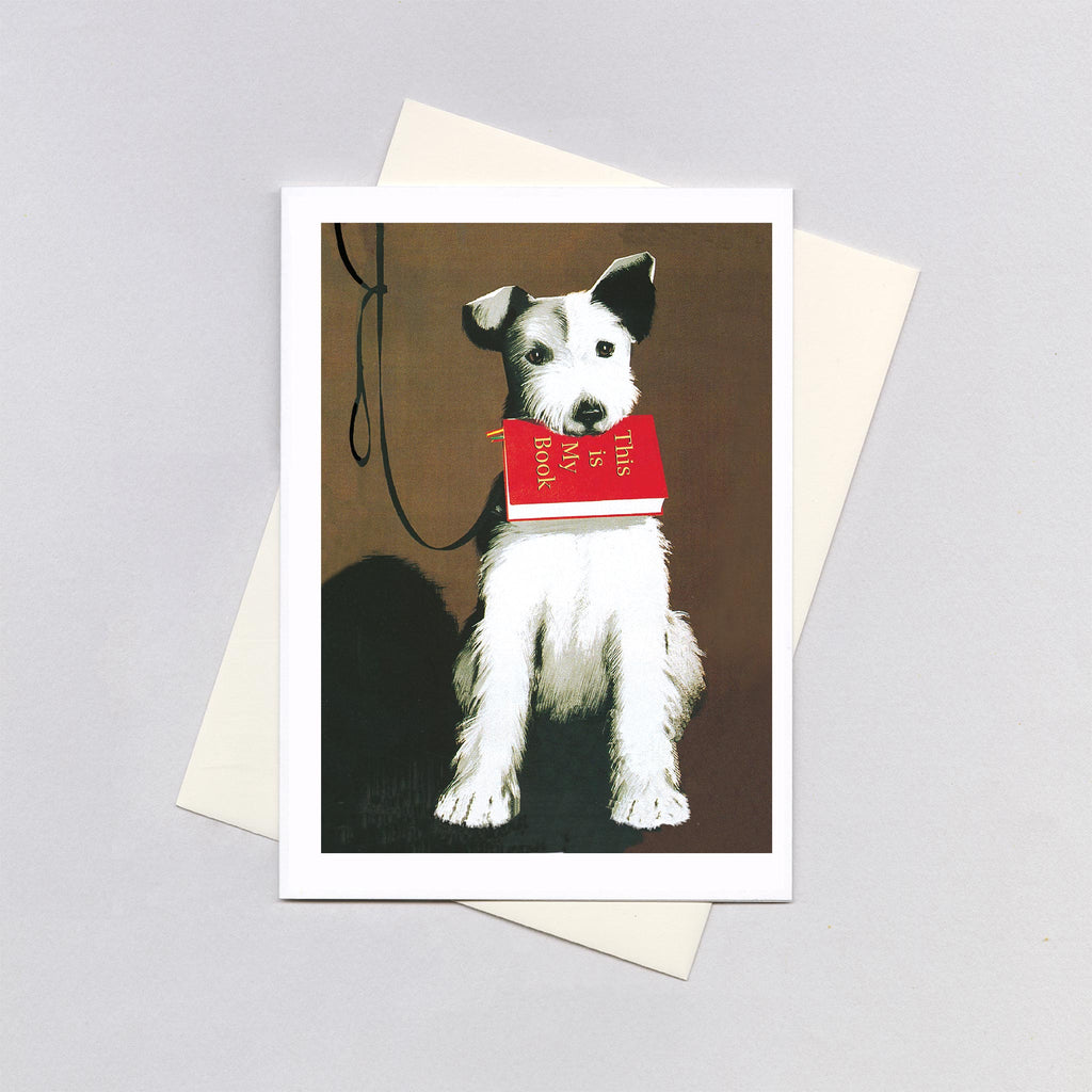 Dog with a Book - Books & Readers Greeting Card