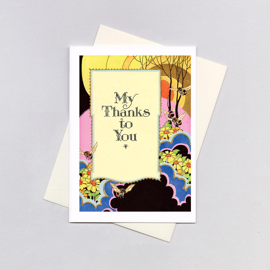 Thank You with Bees - Thank You Greeting Card