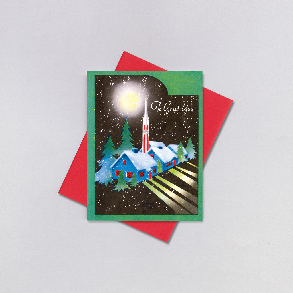 Green Houses - Christmas Greeting Card