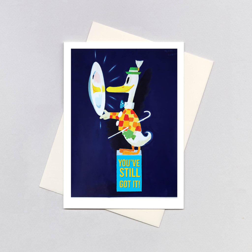 Duck with a Mirror - Birthday Greeting Card