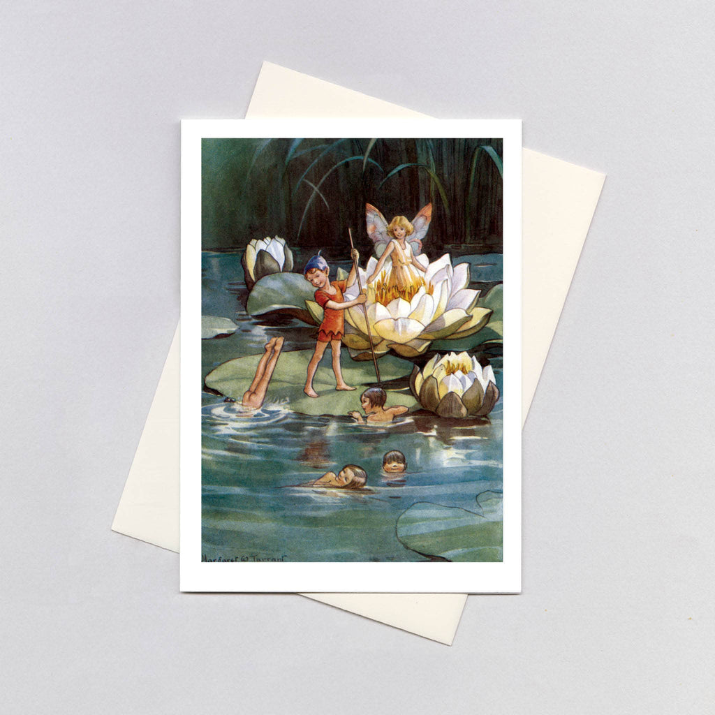 Fairies and Waterlilies - Fairies Greeting Card