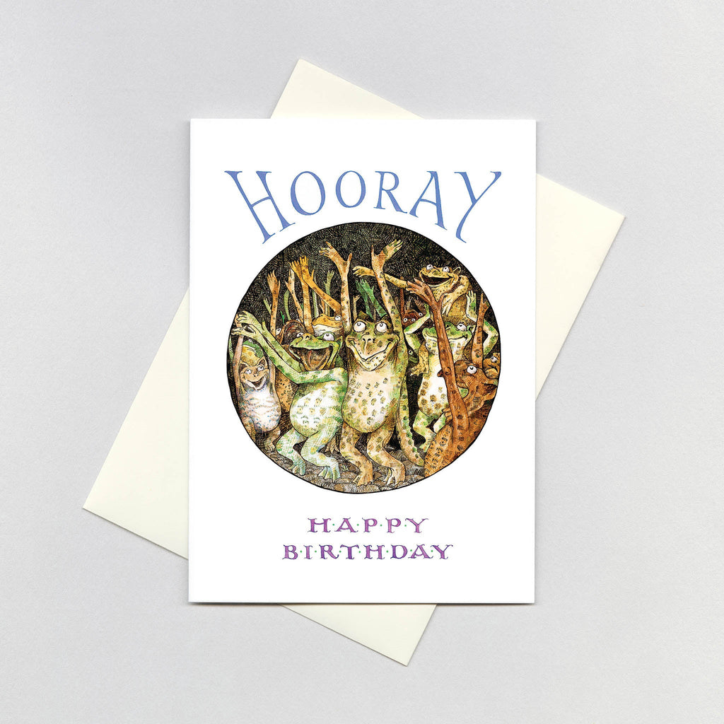 Cheering Frogs Greeting - Birthday Greeting Card