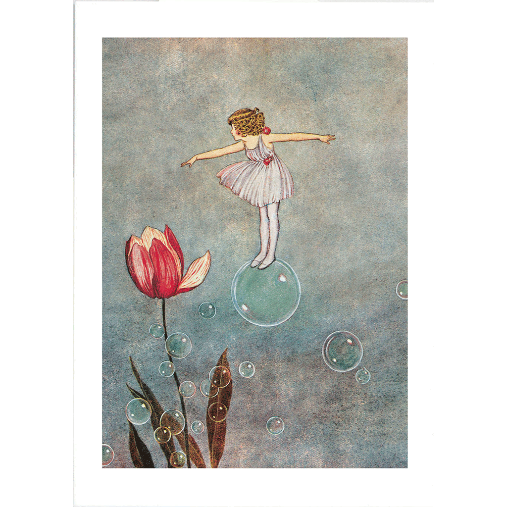 Bubble Fairy With Tulip - Encouragement Greeting Card
