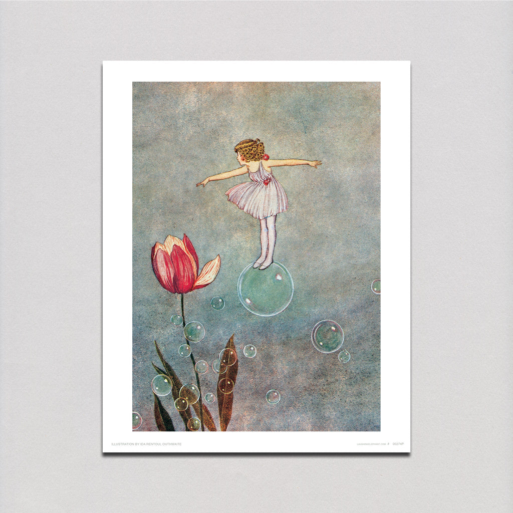 Bubble Fairy With Tulip - Fairies Art Print