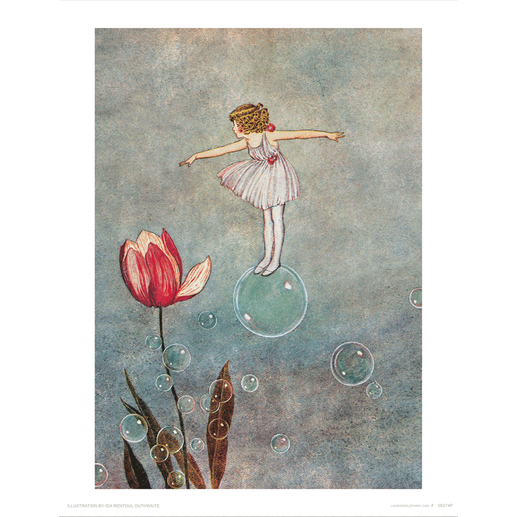 Bubble Fairy With Tulip - Fairies Art Print