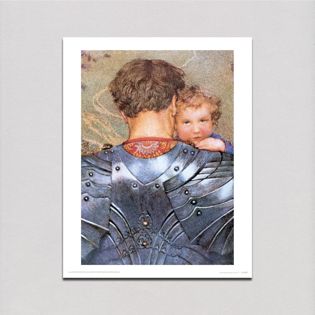 Knight Carrying Child - Fantasy and Legend Art Print