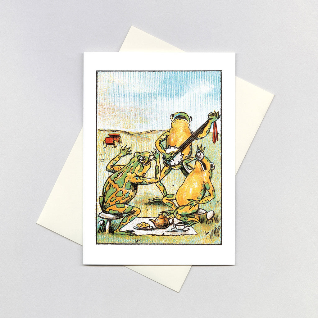 Frog with Banjo & Friends - Animal Friends Greeting Card