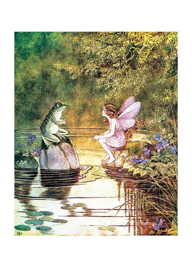 Frog & Fairy Talking - Fairies Greeting Card