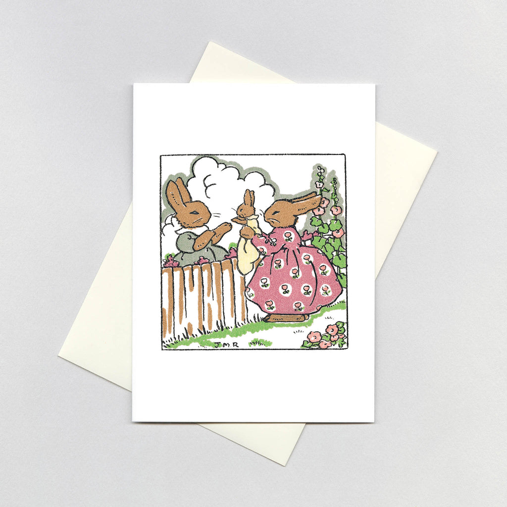 Bunnies With Baby - Baby Greeting Card