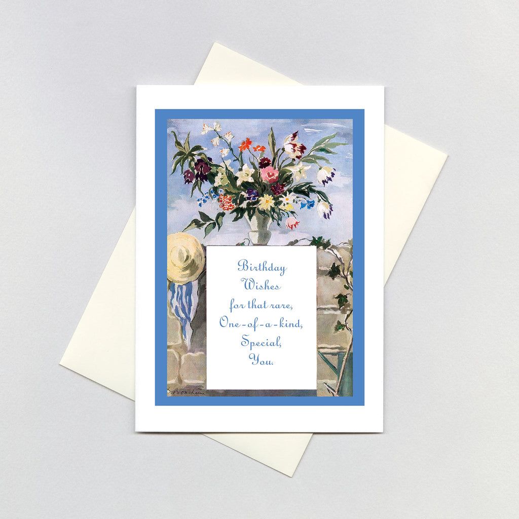 Flowers and a Birthday Wish - Birthday Greeting Card