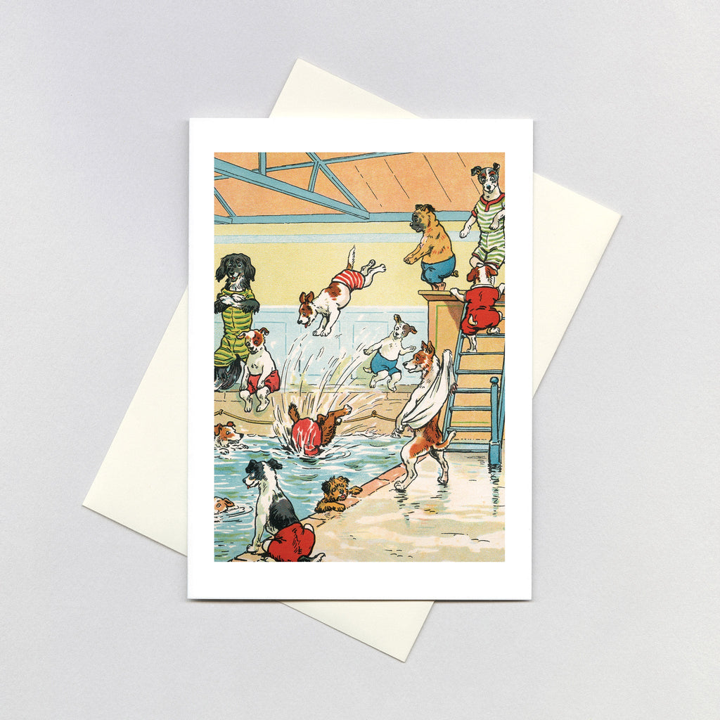 Swim Party! - Delightful Dogs Greeting Card
