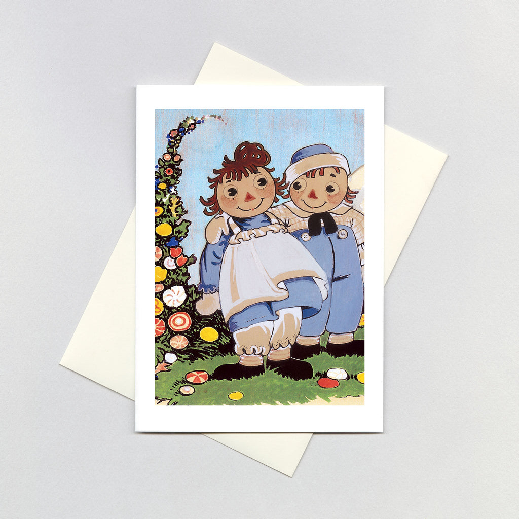 Raggedy Ann & Andy Say 'Hello' - Birthday Greeting Card