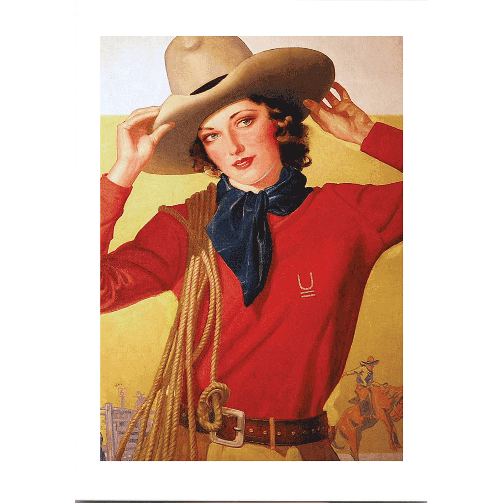 A Fetching Cowgirl - Women Greeting Card
