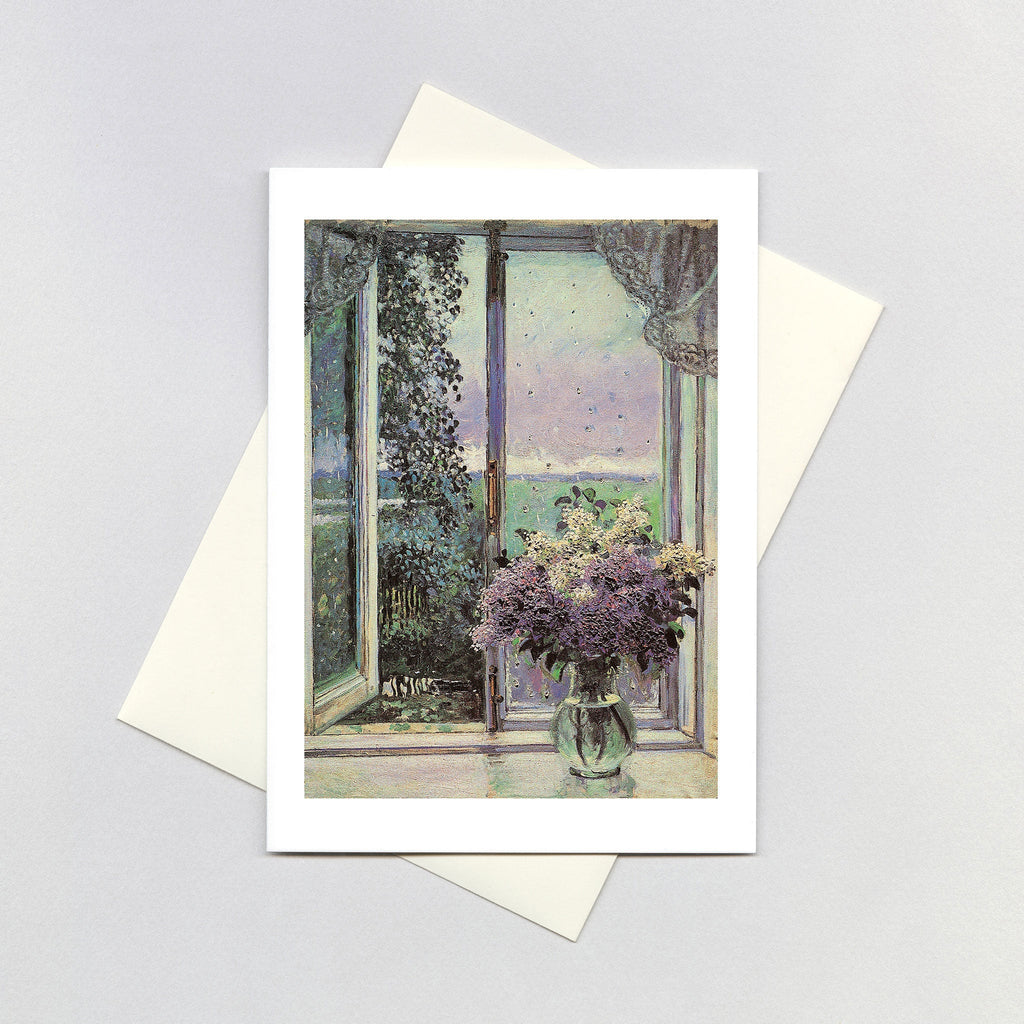 Vase of Lilacs - Flowers Greeting Card