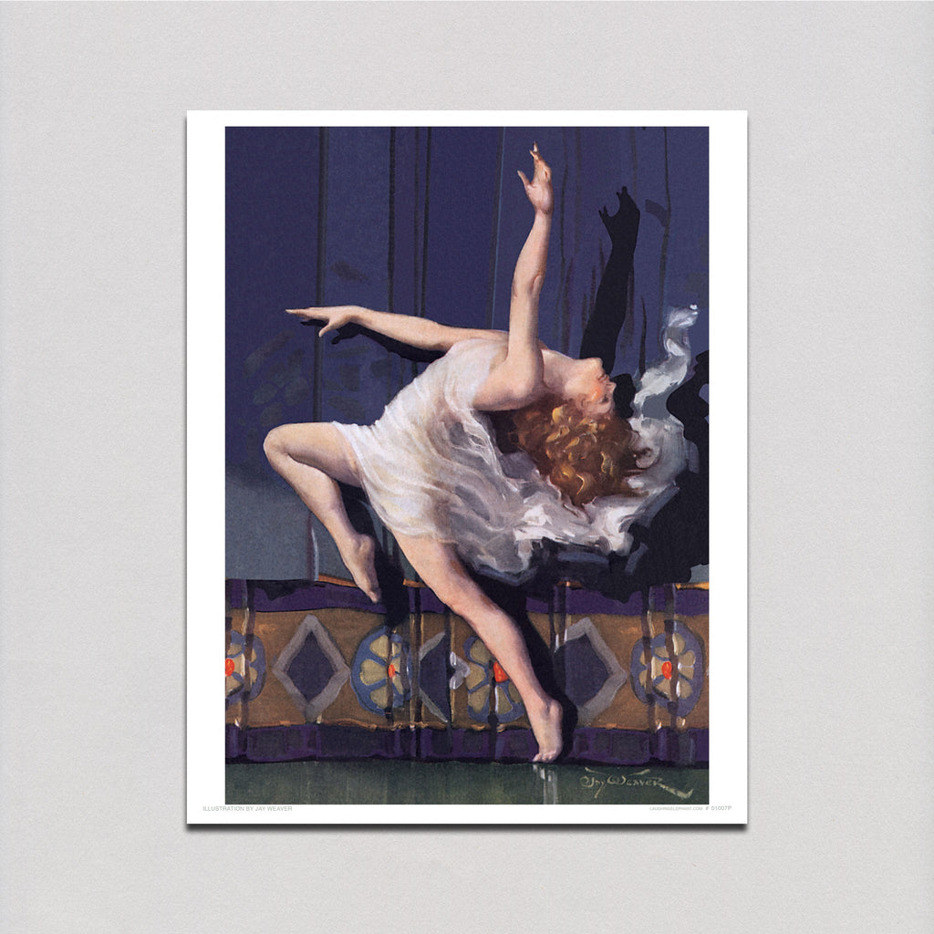 A Woman Dancing in Classical Dress - Women Art Print