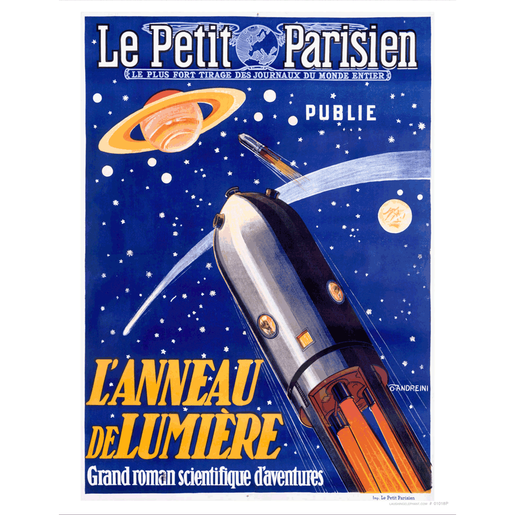 Le Petit Parisien: Rocketship - Weird & Wonderful Art Print
