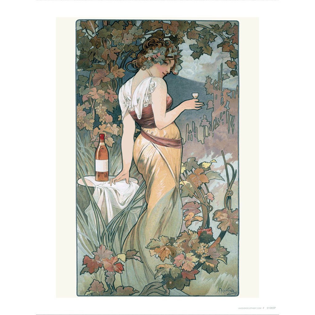 Lady With Pink Wine - Wine and Spirits Art Print