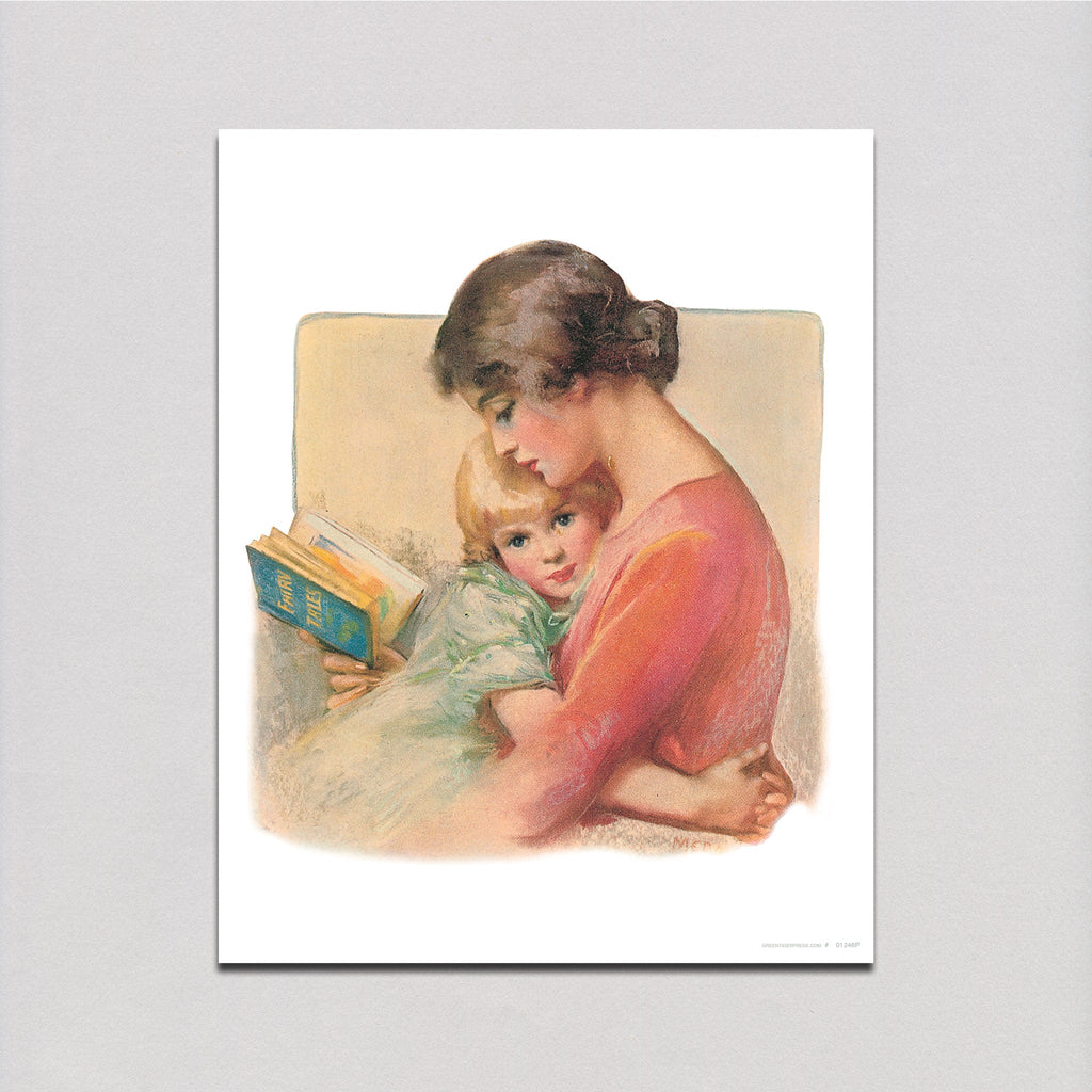 Mother & Child Reading - Books & Readers Art Print