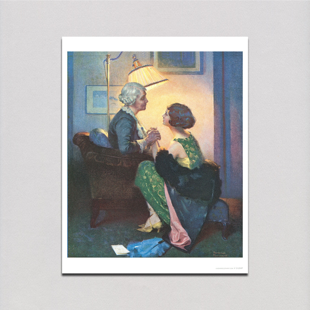 A Conversation By Lamplight - Women Art Print