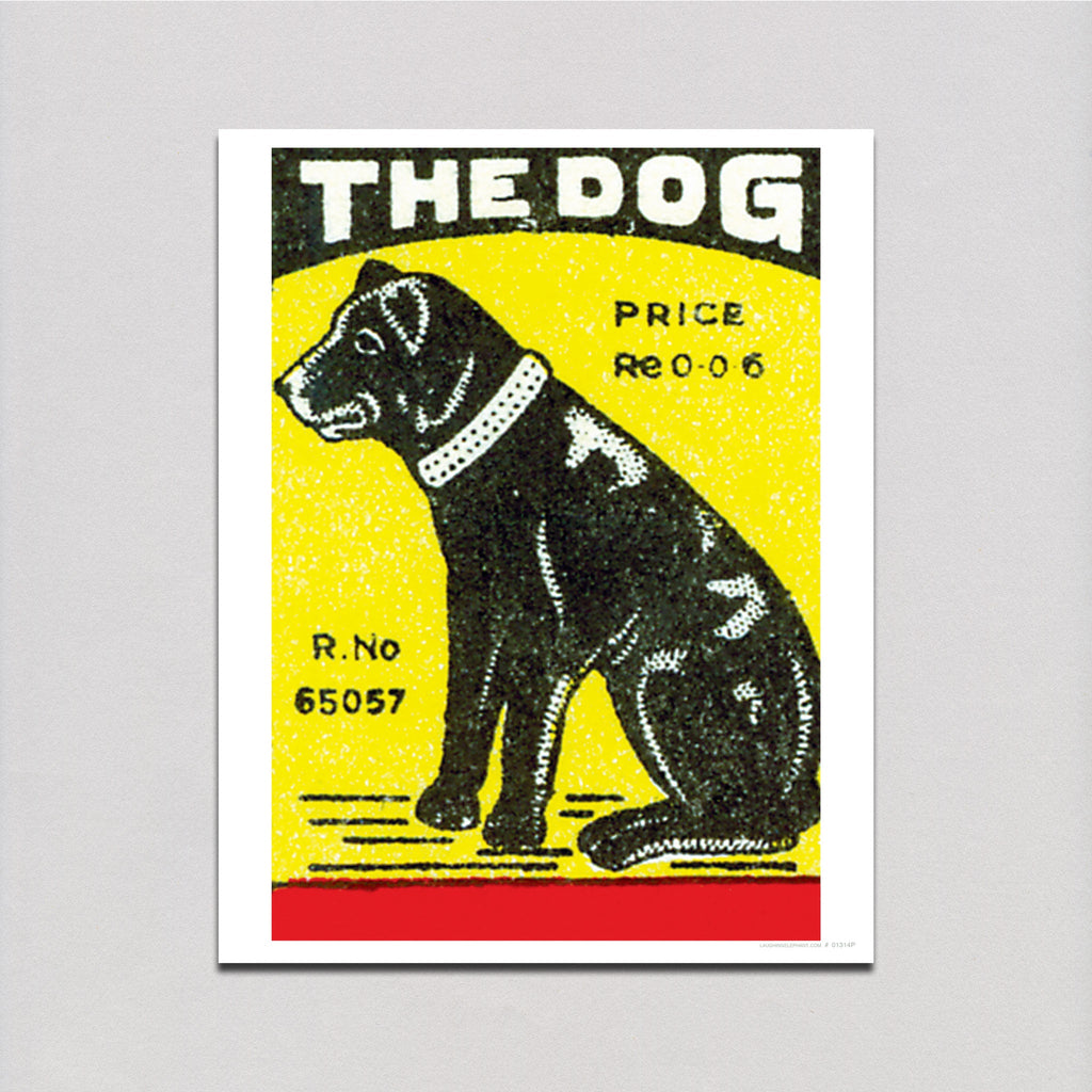 The Dog - Matchbox Labels Art Print