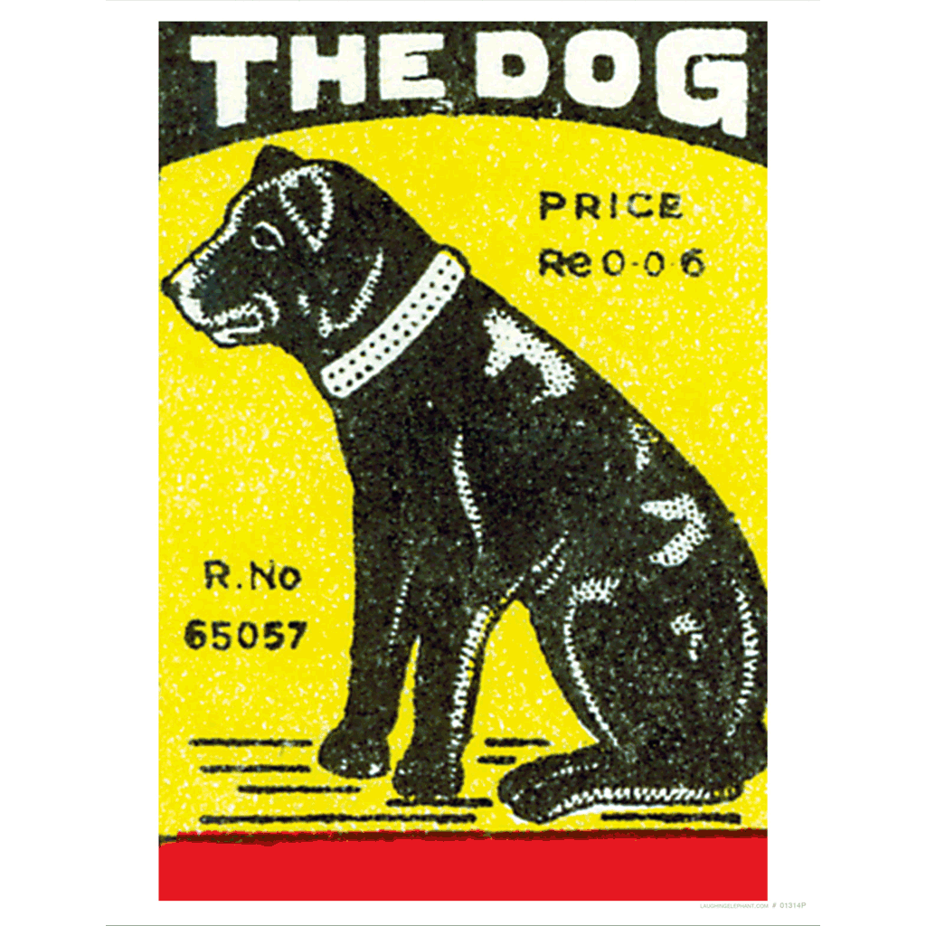 The Dog - Matchbox Labels Art Print