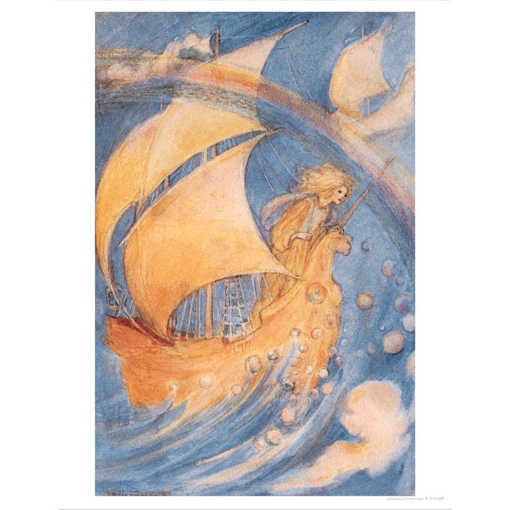 Unicorn Ship - Fairies Art Print