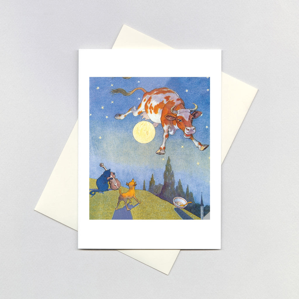 And the Cow Jumped Over the Moon - Nursery Rhymes Greeting Card