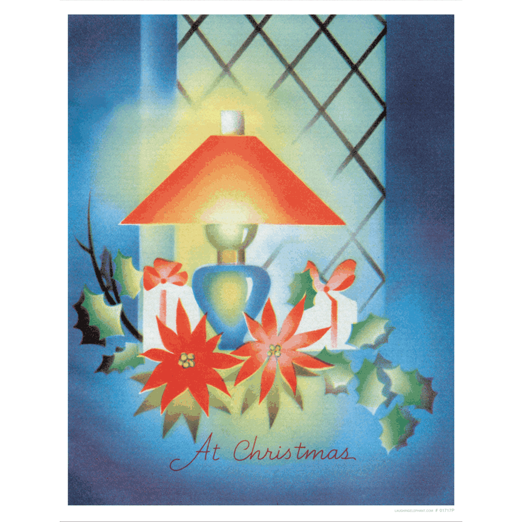 Deco Lamp Christmas Presents - Christmas Art Print
