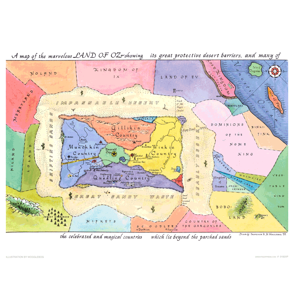 Map of Oz - Storybook Classics Art Print