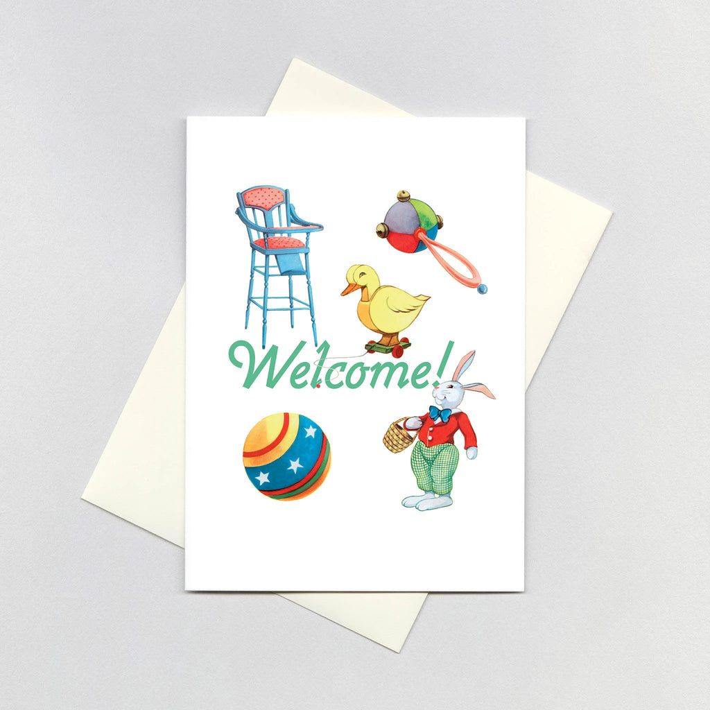 High chair & Baby Toys - Baby Greeting Card