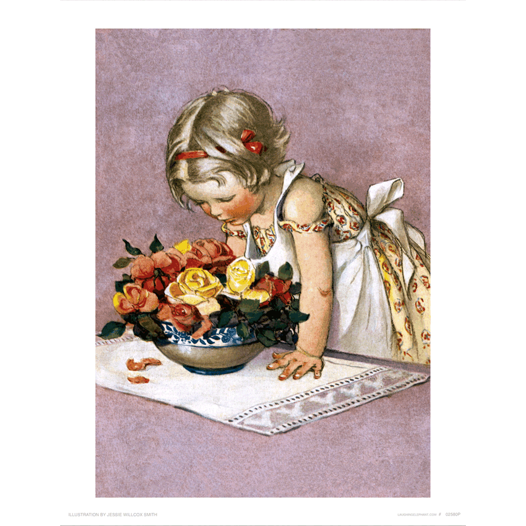 Stop And Smell The Roses - Jessie Willcox Smith Art Print