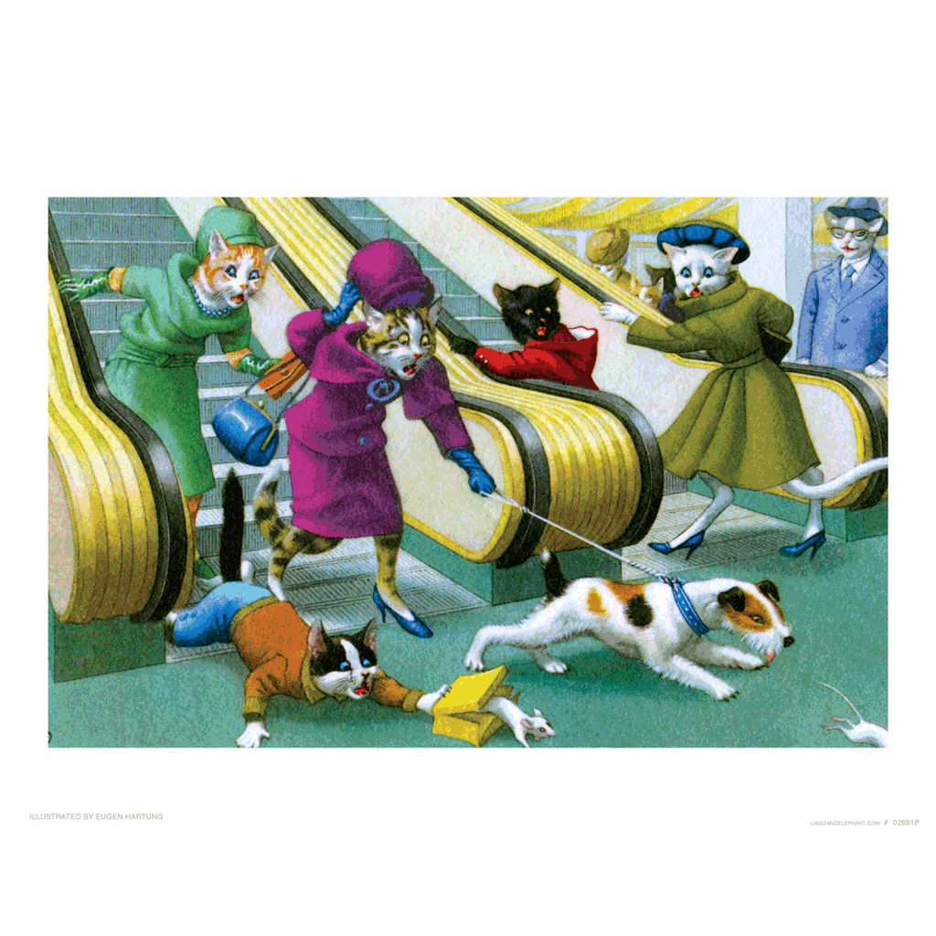 Terriers are Born Ratters - Captivating Cats Art Print