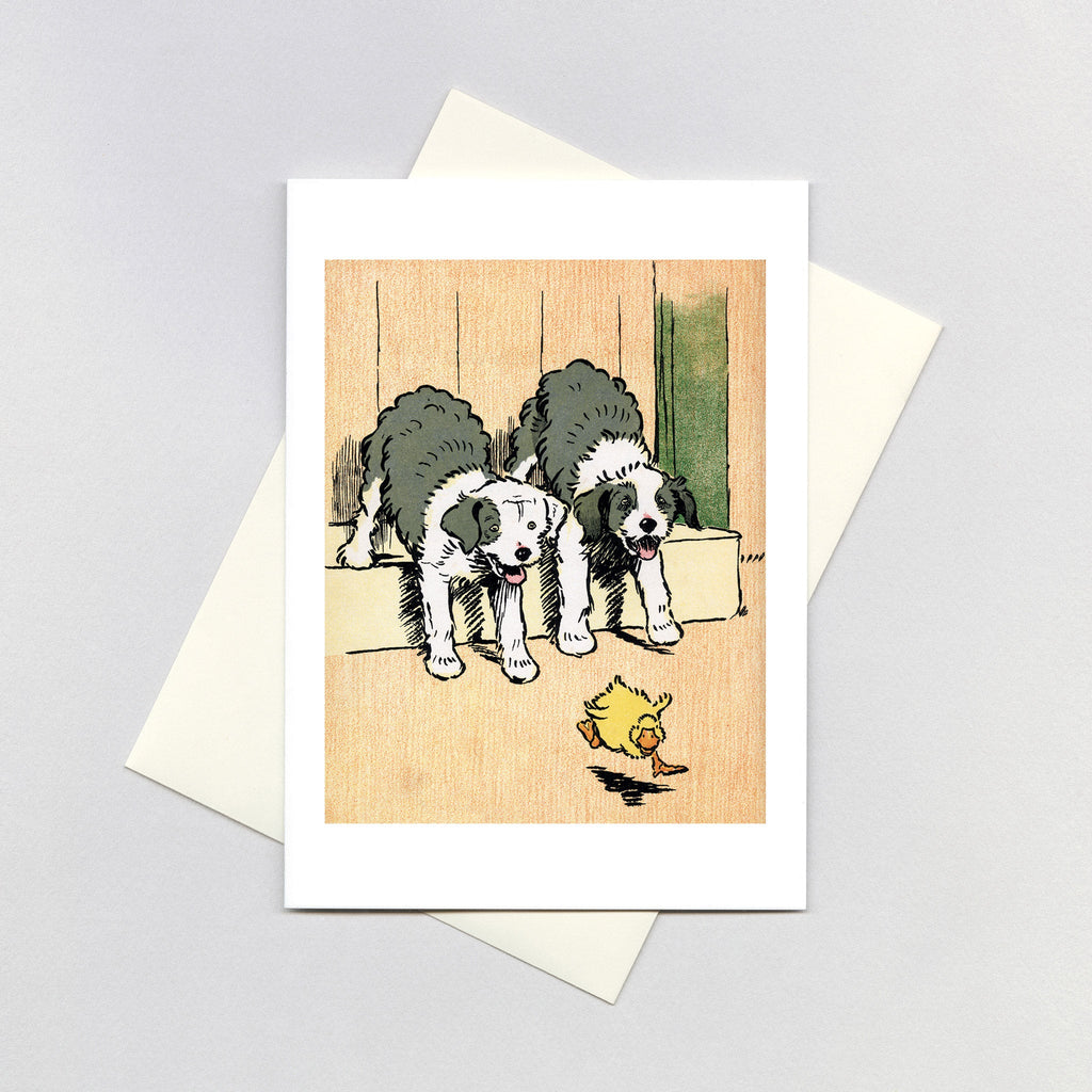 Duck Chasing is Fun! - Delightful Dogs Greeting Card