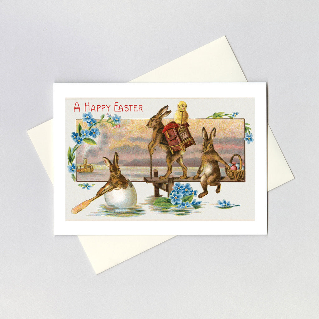 Traveling Easter Rabbits - Easter Greeting Card