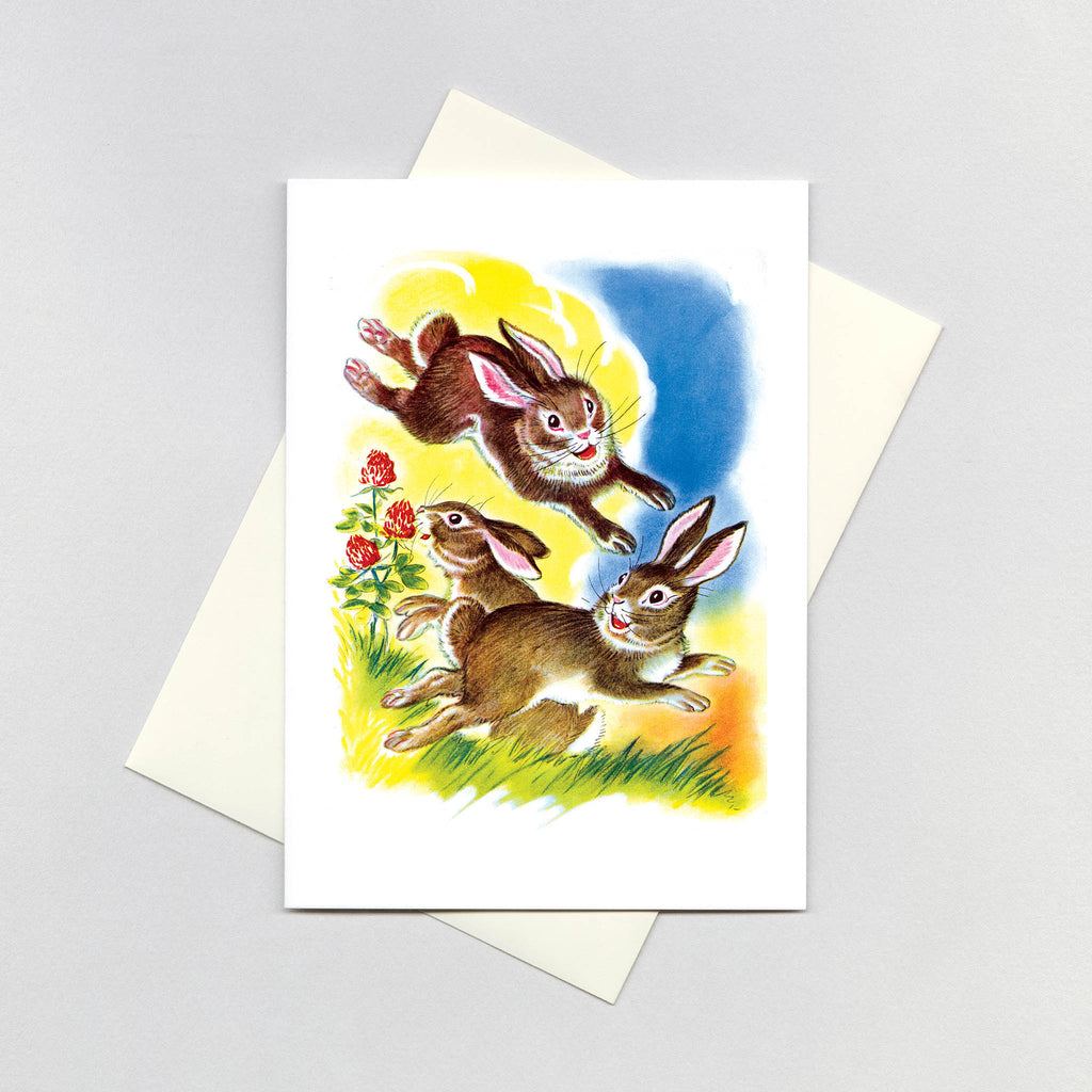 Frisky Bunnies - Birthday Greeting Card