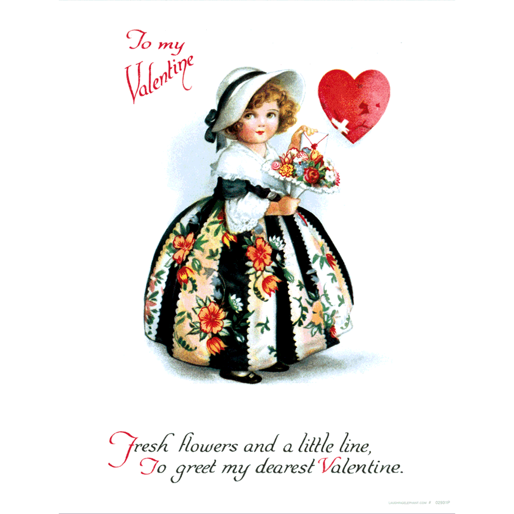 Fresh Flowers and Love - Valentine's Day Art Print