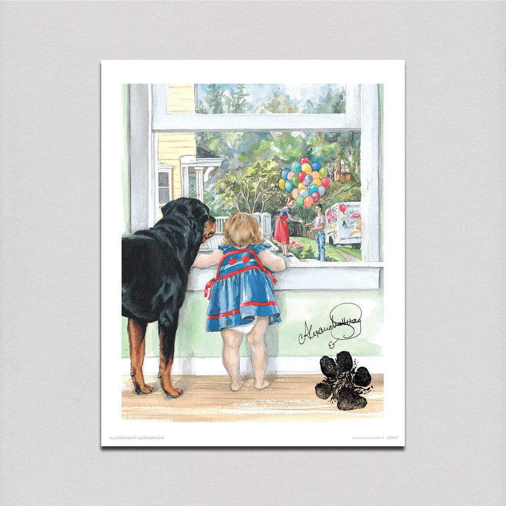Carl at Window - Good Dog, Carl Art Print (Signed)