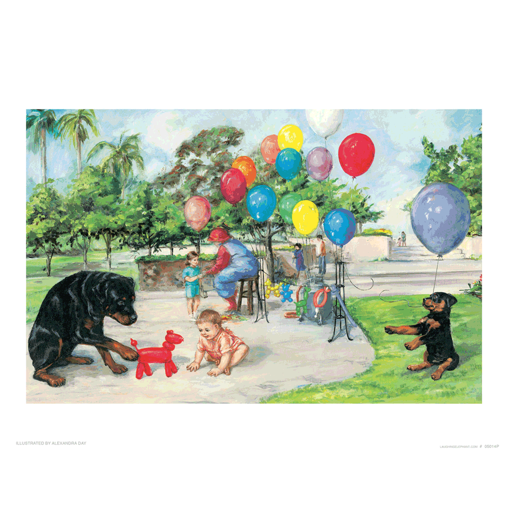 Carl And Balloons - Good Dog, Carl Art Print