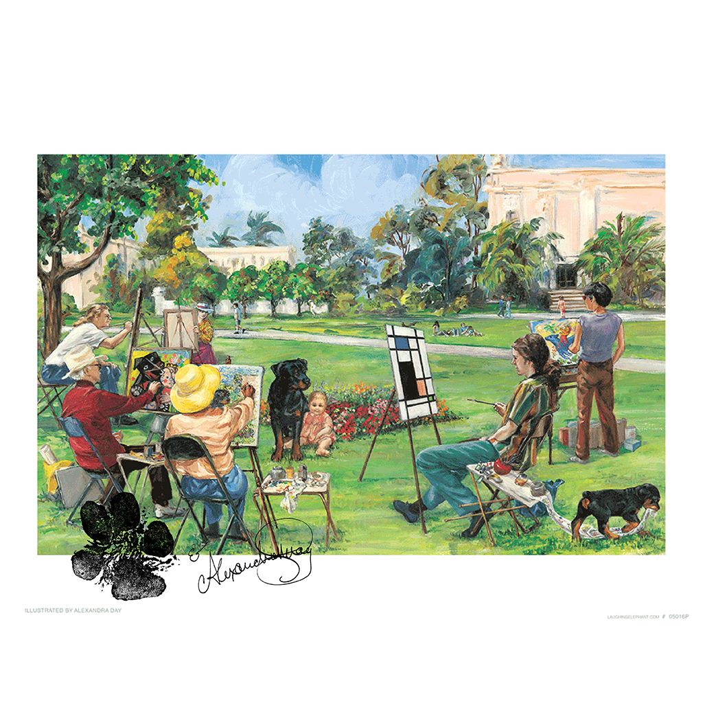 Carl with Artists - Good Dog, Carl Art Print (Signed)